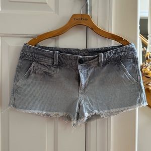 AE pinstripe distressed shorts